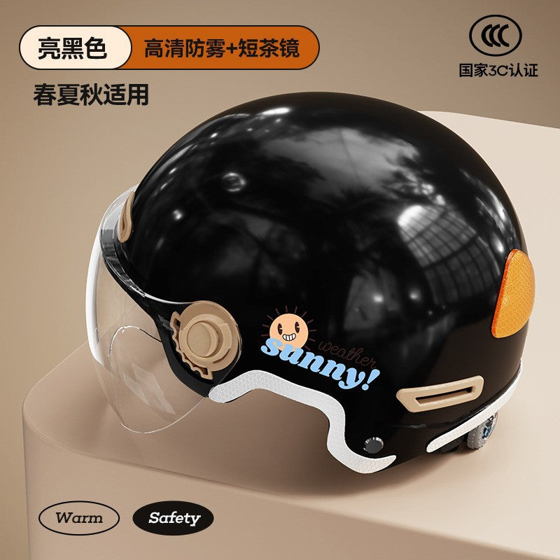 New National Standard 3C certified electric car helmet men and women Four Seasons universal sun protection electric car helmet lightweight half helmet