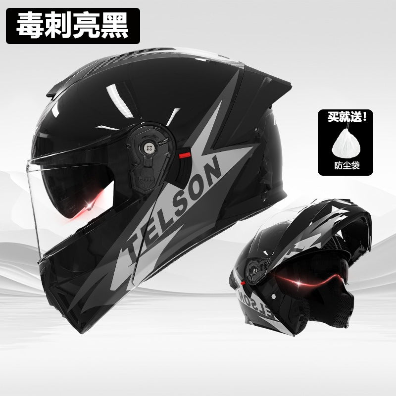 Foreign Trade Motorcycle Helmet Men's Face Helmet Four Seasons Universal Electric Vehicle Women's Motorcycle Half Helmet Winter Warm Safety Helmet