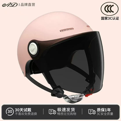 Ad3C Certified Electric Vehicle Helmet Summer Women's Popular Men's Safety Helmet Half Helmet Wholesale New National Standard Sun Protection Popular Model