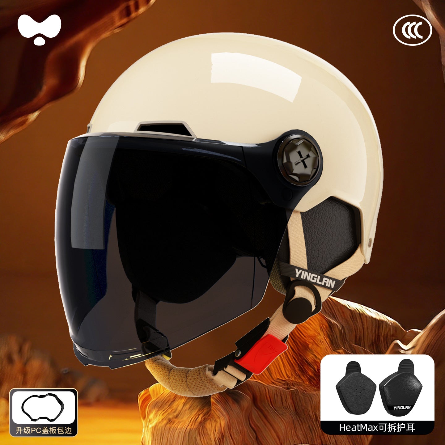 Electric Vehicle Helmet for Women, Sun Protection, 3C Certified, Suitable for All Seasons, Winter Warmth, Battery Motorcycle Safety Helmet for Men