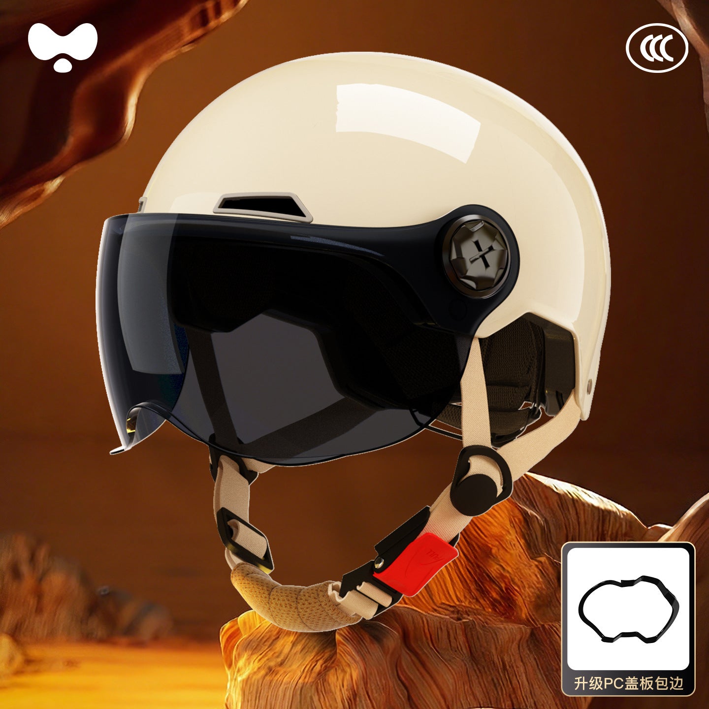Electric Vehicle Helmet for Women, Sun Protection, 3C Certified, Suitable for All Seasons, Winter Warmth, Battery Motorcycle Safety Helmet for Men