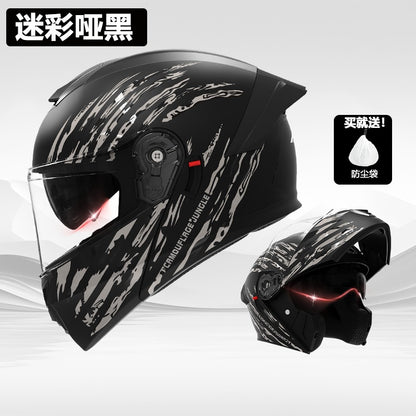 Foreign Trade Motorcycle Helmet Men's Face Helmet Four Seasons Universal Electric Vehicle Women's Motorcycle Half Helmet Winter Warm Safety Helmet