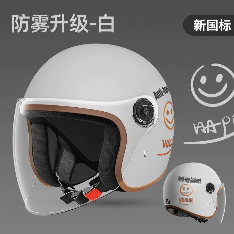 helmet 3c certification electric car men and women four seasons universal battery motorcycle safety helmet winter warm half helmet