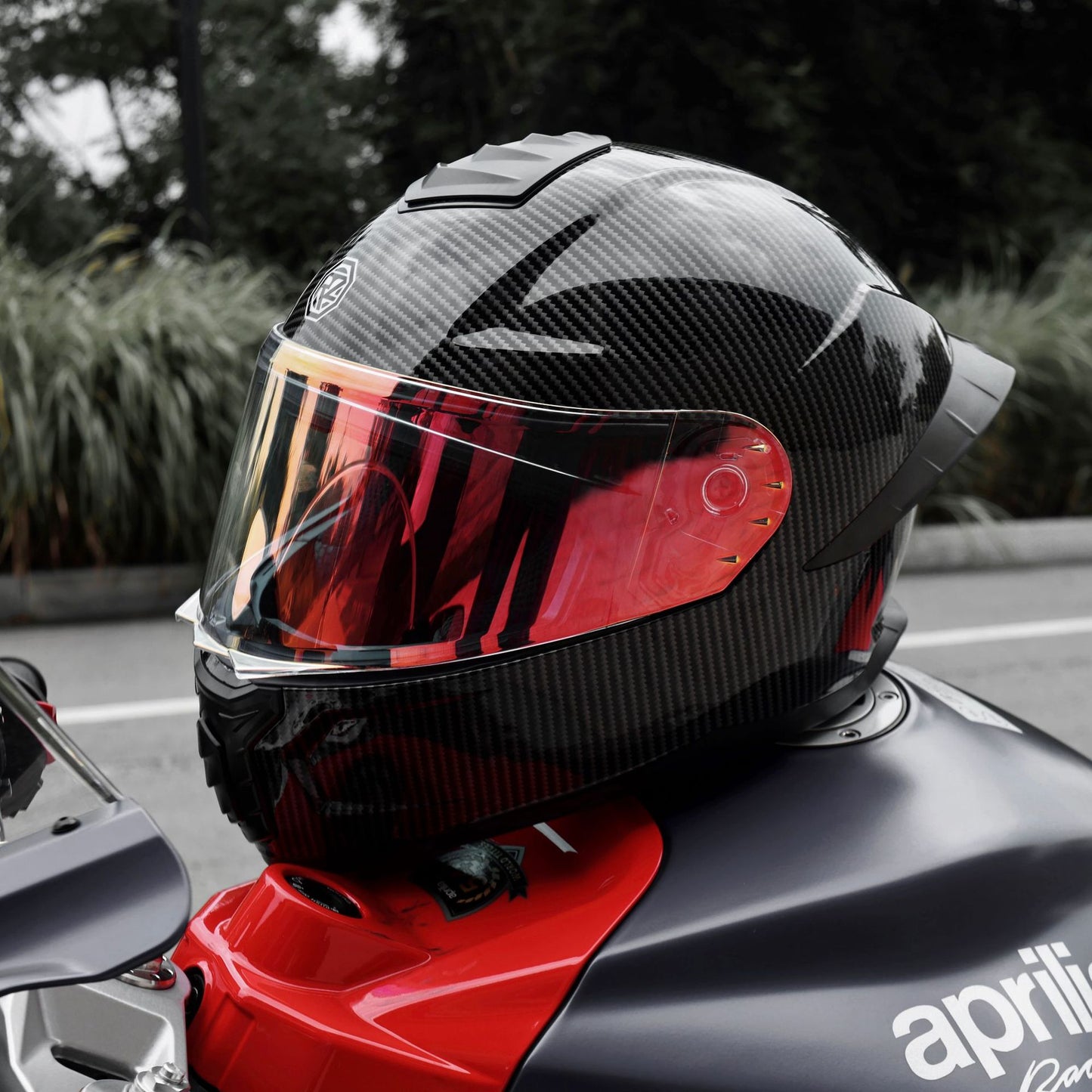 Orz3C Certified Motorcycle Helmet Men's and Women's Dual-Lens Full-Face Helmet Summer Personalized Tail Bluetooth Semi-Full Coverage