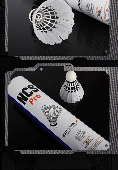 2025 Originalmarke, 1 Tube, 12 Stück NCS Pro Ball, Ausdauer, Flugstabilität, NCS PRO Kunstrasen-Badmintonball