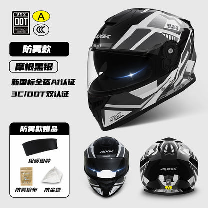 3C Certified Motorcycle Helmet Men's Four Seasons Universal Electric Vehicle New GB Women's Winter Warm Riding Safety Helmet