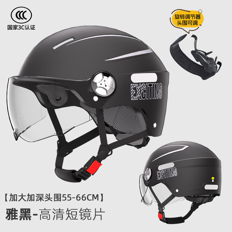 MAHAER Four Seasons 3C Adult Sunscreen Helmet Electric Motorcycle Unisex Half Helmet Electric Car Riding