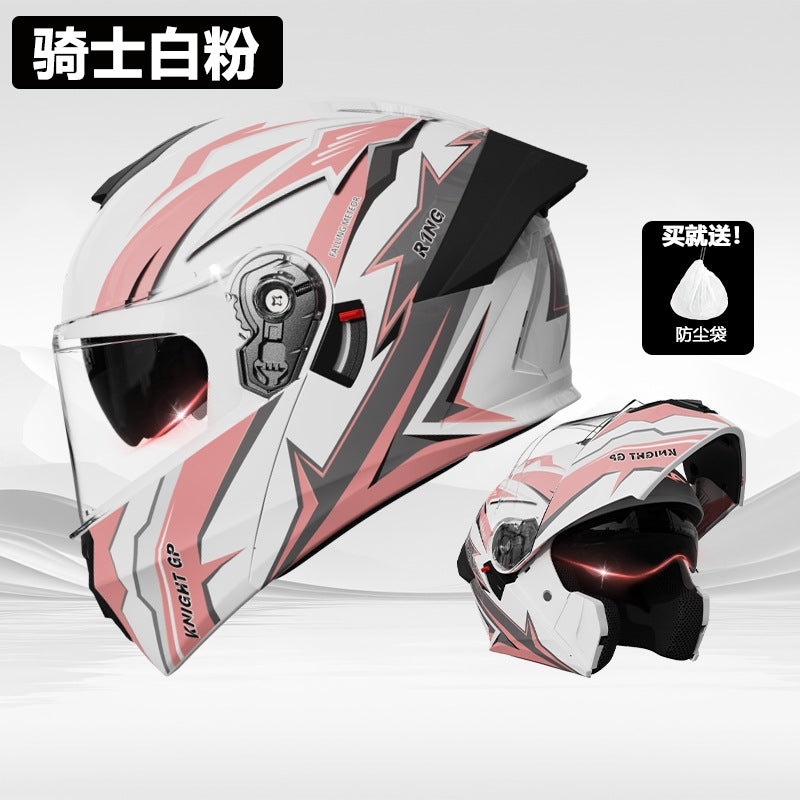 Foreign Trade Motorcycle Helmet Men's Face Helmet Four Seasons Universal Electric Vehicle Women's Motorcycle Half Helmet Winter Warm Safety Helmet