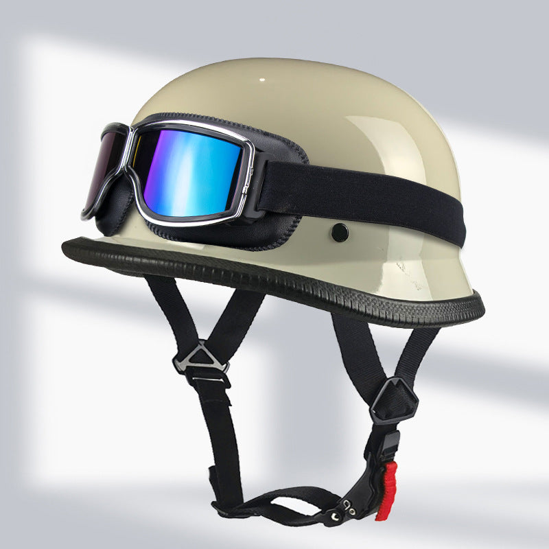 Cross-Border Exclusive Dot German-Style Soldier Helmet, Vintage Helmet, Scooter Cruiser Half Helmet, Unisex, Dot Certified