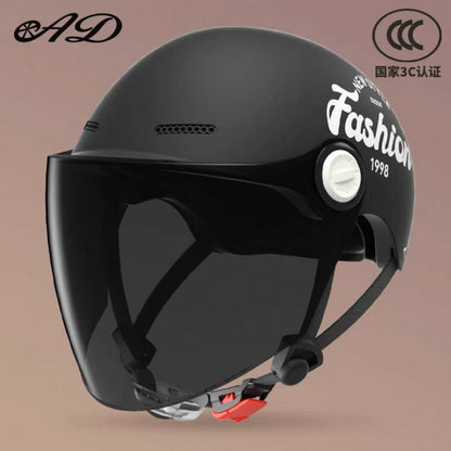 Ad3C Certified Electric Vehicle Helmet Summer Women's Popular Men's Safety Helmet Half Helmet Wholesale New National Standard Sun Protection Popular Model