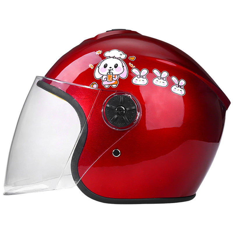 Motorcycle Helmet Electric Car Helmet Riding Safety Helmet Unisex Children's Half Helmet 505