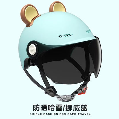Ad Factory 3C Certified Electric Vehicle Helmet Men's and Women's Couple Helmet All-Season Motorcycle Summer Sun Protection Half Helmet