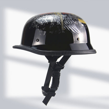 Cross-Border Exclusive Dot German-Style Soldier Helmet, Vintage Helmet, Scooter Cruiser Half Helmet, Unisex, Dot Certified