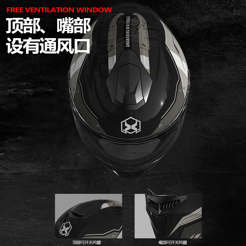 Foreign Trade Motorcycle Helmet Men's Face Helmet Four Seasons Universal Electric Vehicle Women's Motorcycle Half Helmet Winter Warm Safety Helmet
