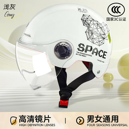 Factory direct electric car helmet men and women summer riding half helmet Four Seasons universal battery car environmental protection travel helmet