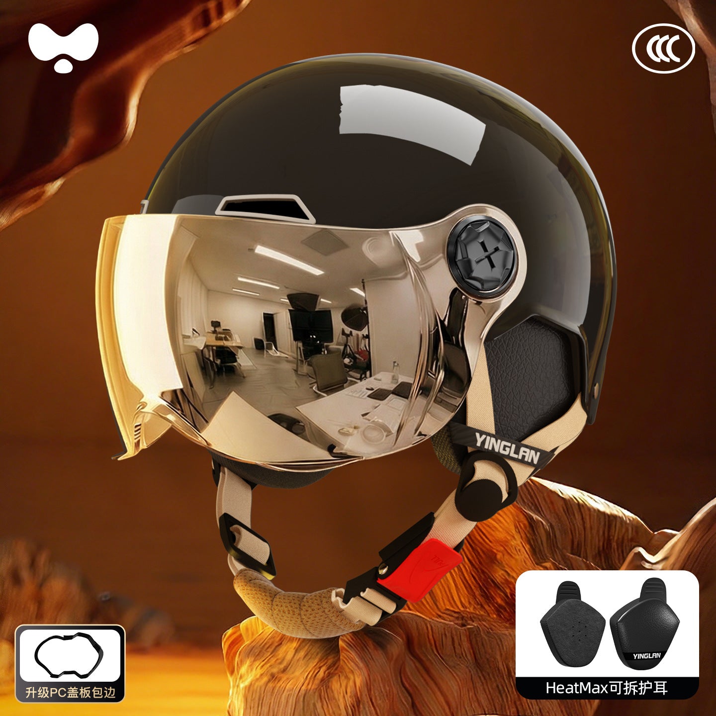Electric Vehicle Helmet for Women, Sun Protection, 3C Certified, Suitable for All Seasons, Winter Warmth, Battery Motorcycle Safety Helmet for Men