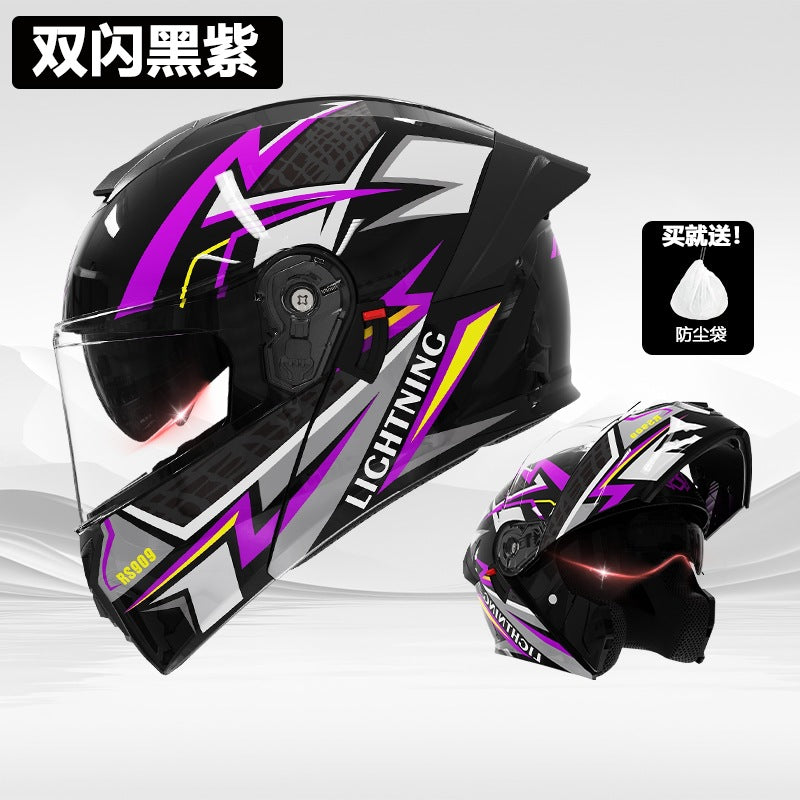 Foreign Trade Motorcycle Helmet Men's Face Helmet Four Seasons Universal Electric Vehicle Women's Motorcycle Half Helmet Winter Warm Safety Helmet