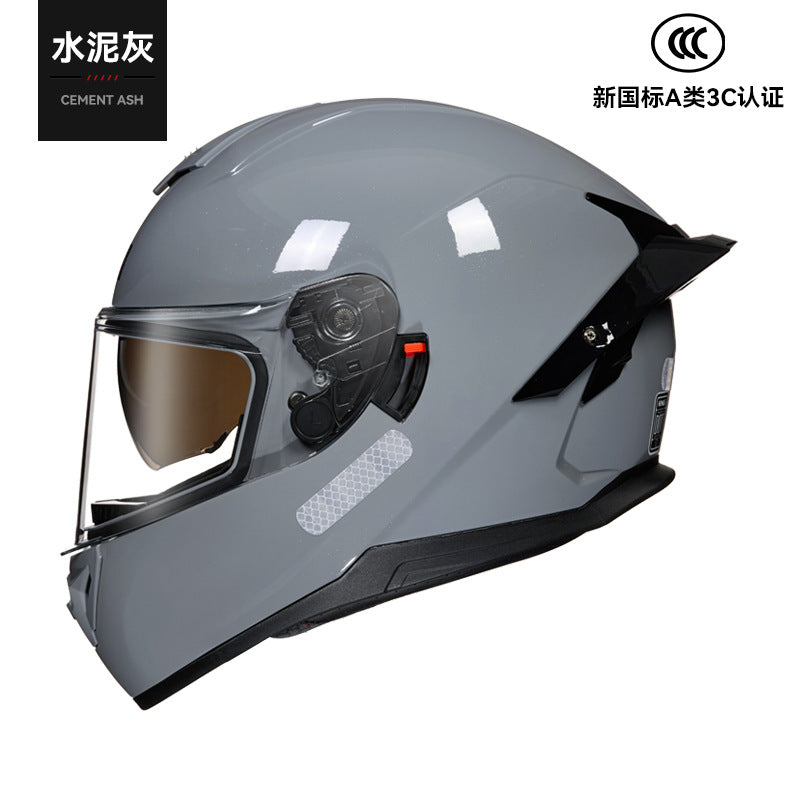 New National Standard 3C/Dot Certified Motorcycle Helmet Dual Lens with Bluetooth Headset Glasses Slot Full Face Motorcycle Helmet