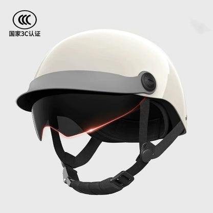 3C certification electric battery car helmet ladies summer sunscreen breathable safety helmet motorcycle riding helmet four seasons half helmet