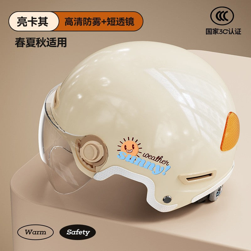 New National Standard 3C certified electric car helmet men and women Four Seasons universal sun protection electric car helmet lightweight half helmet