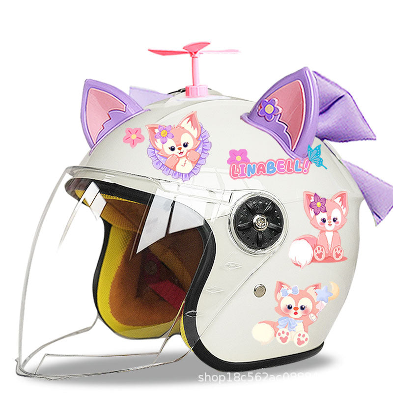 Winter Children's Electric Car Helmet Warm Half Helmet Motorcycle Aileen Nabel Autumn and Winter Cold-proof Helmet