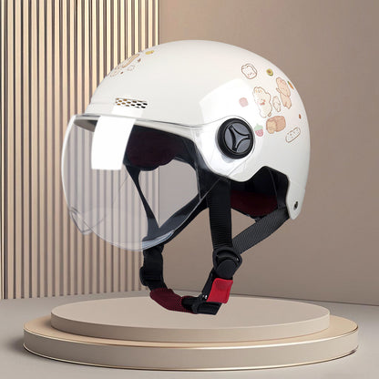 New National Standard 3C Safety Men's and Women's Breathable Universal Family Head Protection Summer Battery Motorcycle Electric Vehicle Helmet