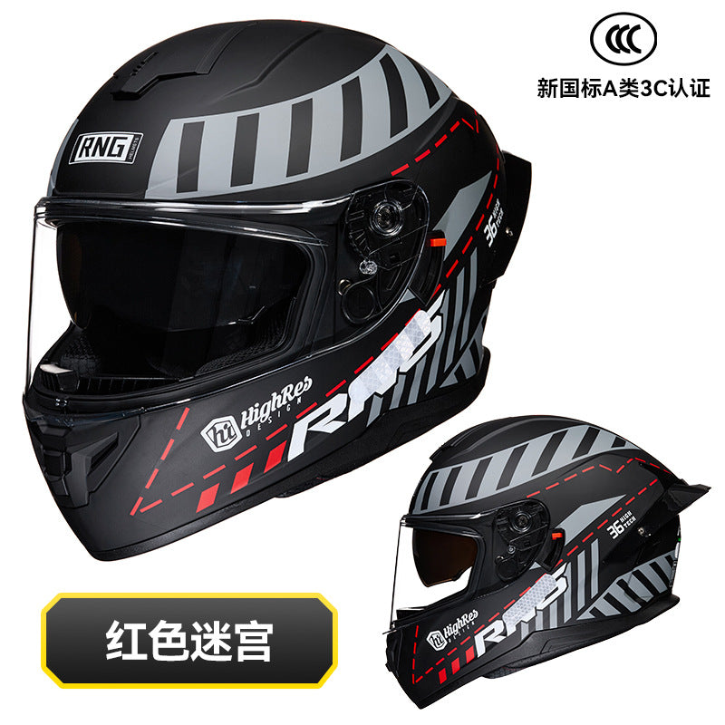 New National Standard 3C/Dot Certified Motorcycle Helmet Dual Lens with Bluetooth Headset Glasses Slot Full Face Motorcycle Helmet