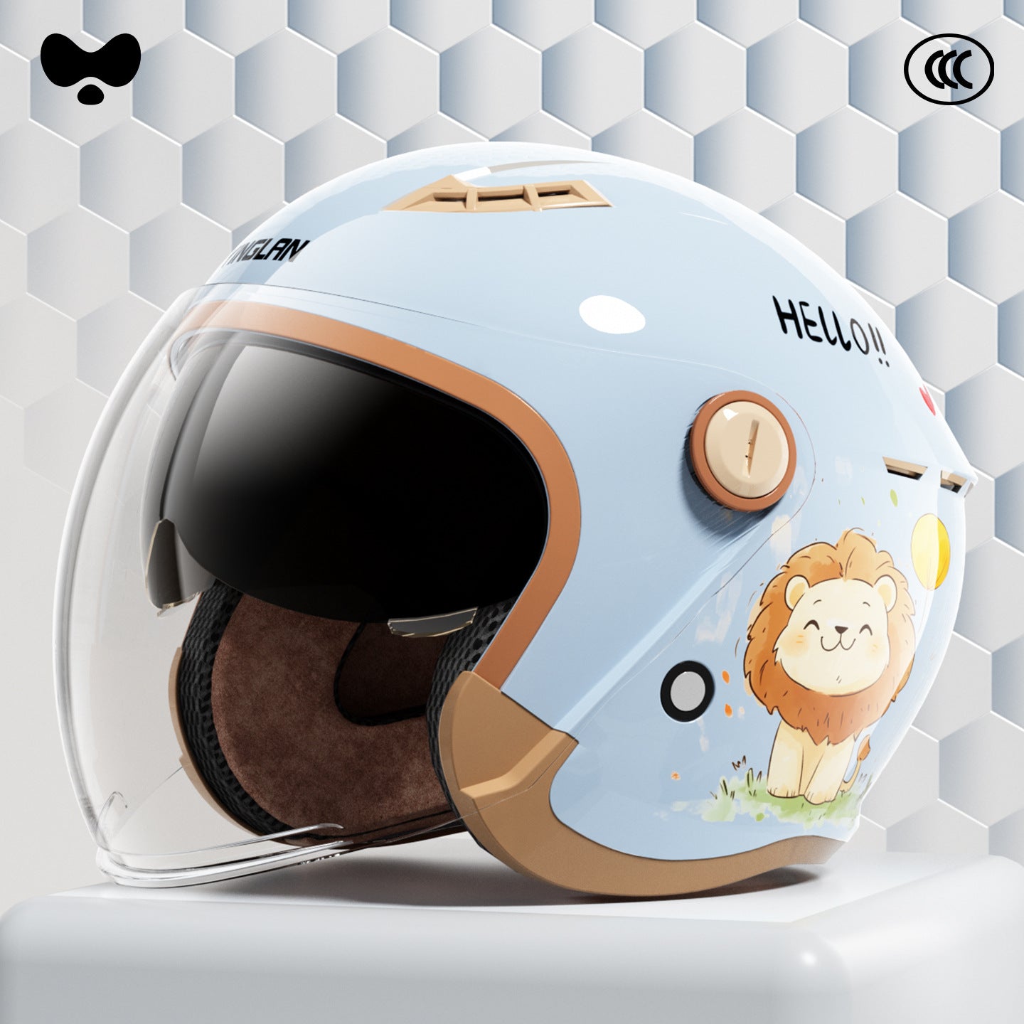 Helmet for Electric Scooter, Women'S, 3C Certified, Suitable for All Seasons, Cute, Winter Warm, Battery Motorcycle Full-Face Helmet, Men's