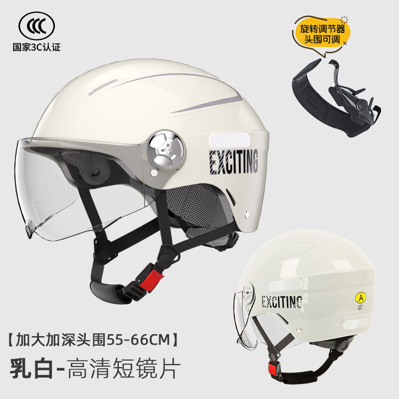 MAHAER Four Seasons 3C Adult Sunscreen Helmet Electric Motorcycle Unisex Half Helmet Electric Car Riding