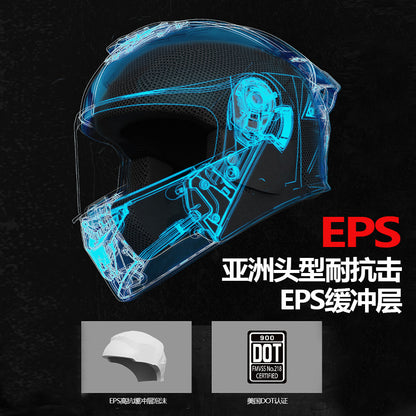 Foreign Trade Motorcycle Helmet Men's Face Helmet Four Seasons Universal Electric Vehicle Women's Motorcycle Half Helmet Winter Warm Safety Helmet