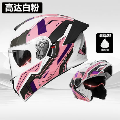 Foreign Trade Motorcycle Helmet Men's Face Helmet Four Seasons Universal Electric Vehicle Women's Motorcycle Half Helmet Winter Warm Safety Helmet