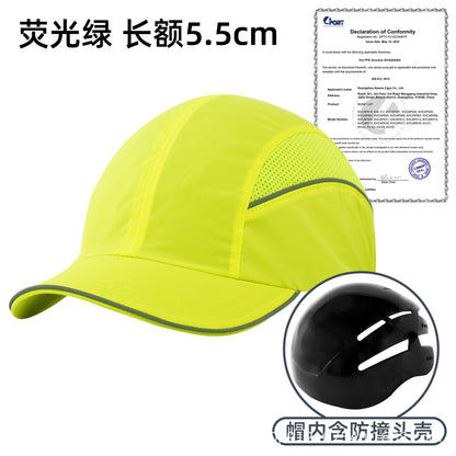 Ce Certified Lightweight Safety Helmet Cross-Border Anti-Collision Hat Protective Workshop Hat Breathable Quick-Drying Anti-Collision Baseball Cap