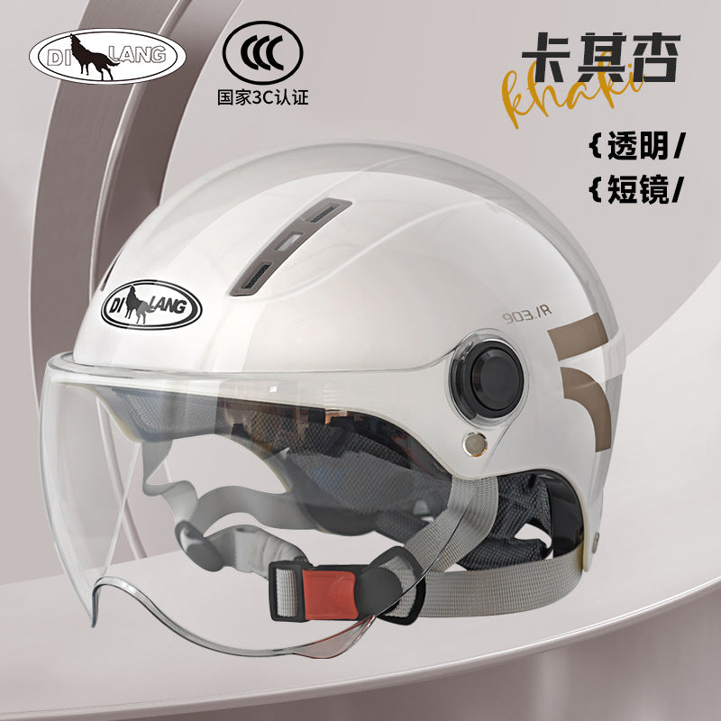 New national standard 3C certification electric car helmet motorcycle men and women summer sunscreen four seasons universal safety helmet