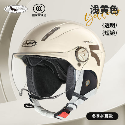 New national standard 3C certification electric car helmet motorcycle men and women summer sunscreen four seasons universal safety helmet