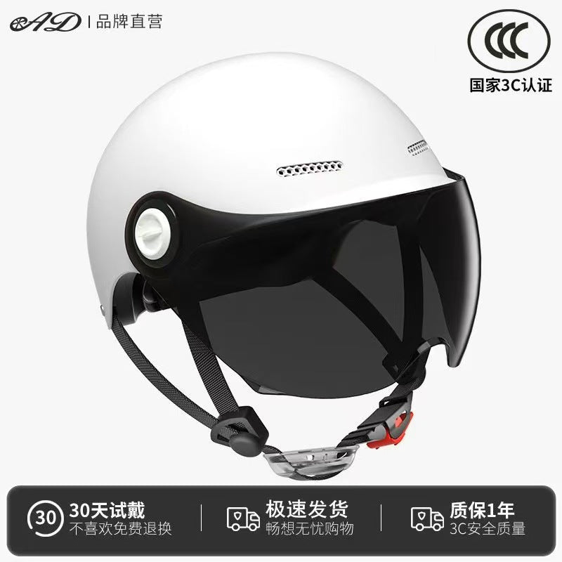 Ad3C Certified Electric Vehicle Helmet Summer Women's Popular Men's Safety Helmet Half Helmet Wholesale New National Standard Sun Protection Popular Model