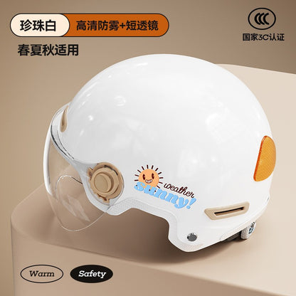 New National Standard 3C certified electric car helmet men and women Four Seasons universal sun protection electric car helmet lightweight half helmet