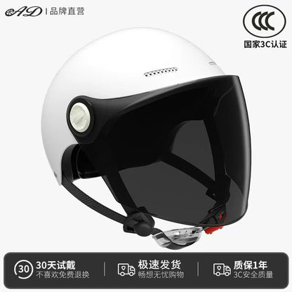 Ad3C Certified Electric Vehicle Helmet Summer Women's Popular Men's Safety Helmet Half Helmet Wholesale New National Standard Sun Protection Popular Model