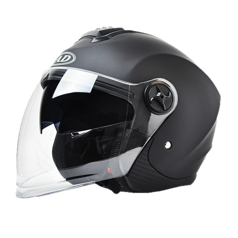 Foreign Trade Specializes in Electric Vehicle Helmets for Men and Women, Universal Motorcycle Ad Half Helmets for All Seasons, Autumn and Winter Warm Safety Helmets