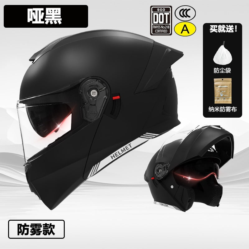3C/Dot Certified Motorcycle Helmet Men's Four Seasons General Motorcycle Revealing Helmet Women's Electric Vehicle Winter Safety Helmet