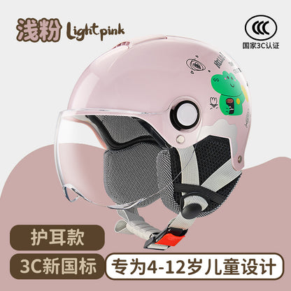 New National Standard 3C Certified Electric Vehicle Kidsren's Helmet Safety Helmet Motorcycle Male and Female Baby Summer Kidsren's Helmet