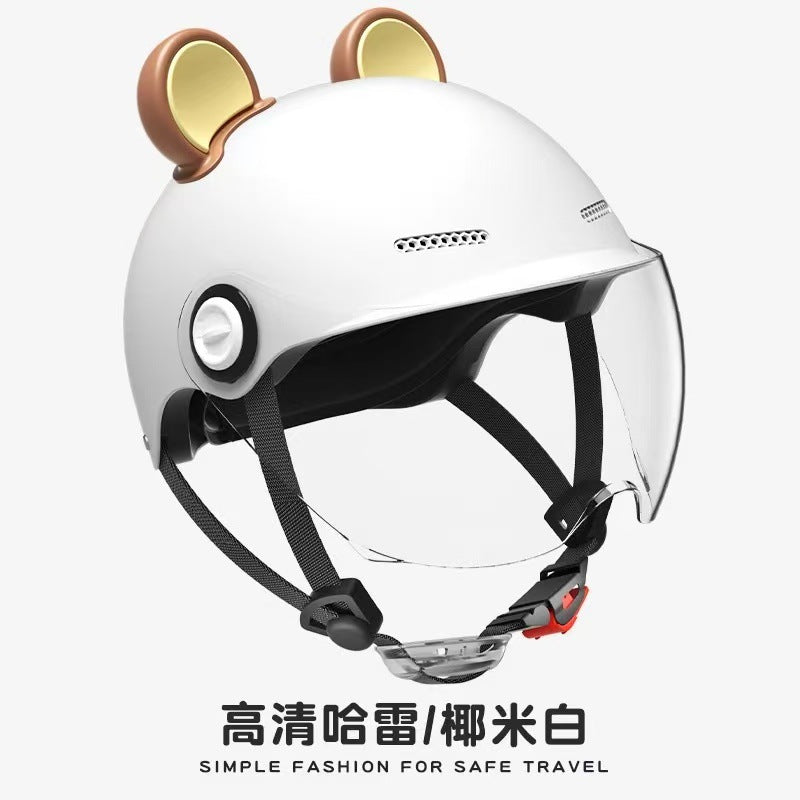 Ad Factory 3C Certified Electric Vehicle Helmet Men's and Women's Couple Helmet All-Season Motorcycle Summer Sun Protection Half Helmet