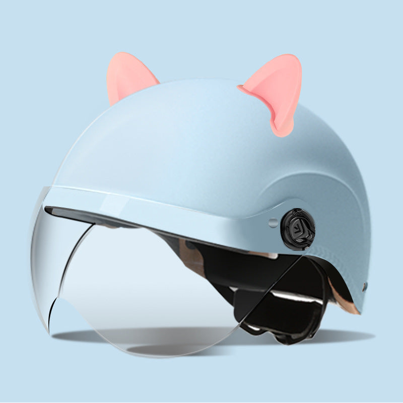 3C certification electric car helmet unisex windproof half helmet summer sun protection portable battery car safety helmet