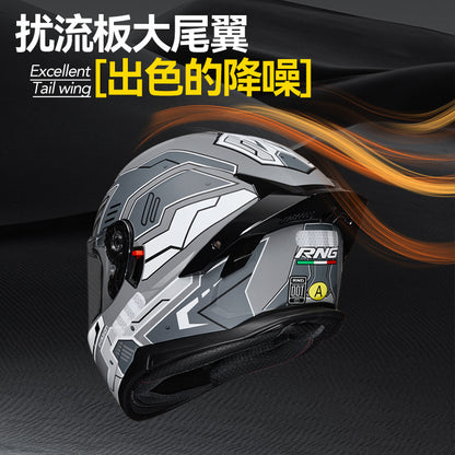 New National Standard 3C/Dot Certified Motorcycle Helmet Dual Lens with Bluetooth Headset Glasses Slot Full Face Motorcycle Helmet