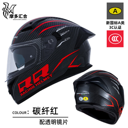 Motorcycle Helmet 3C Certified Bluetooth Men's and Women's All-Season Universal Personalized Electric Cruise Motorcycle Full-Coverage Full-Face Helmet