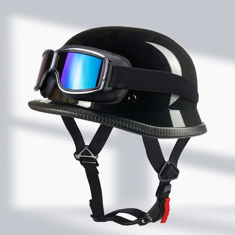 Cross-Border Exclusive Dot German-Style Soldier Helmet, Vintage Helmet, Scooter Cruiser Half Helmet, Unisex, Dot Certified