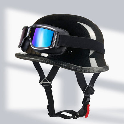 Cross-Border Exclusive Dot German-Style Soldier Helmet, Vintage Helmet, Scooter Cruiser Half Helmet, Unisex, Dot Certified