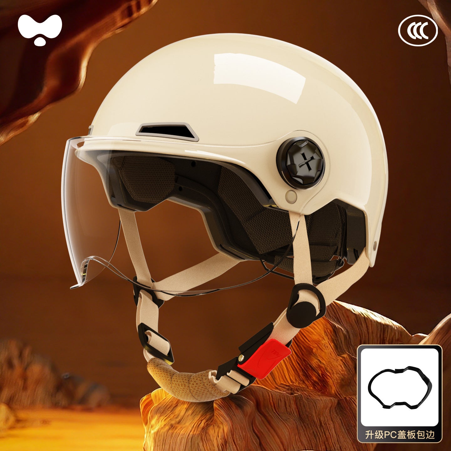 Electric Vehicle Helmet for Women, Sun Protection, 3C Certified, Suitable for All Seasons, Winter Warmth, Battery Motorcycle Safety Helmet for Men