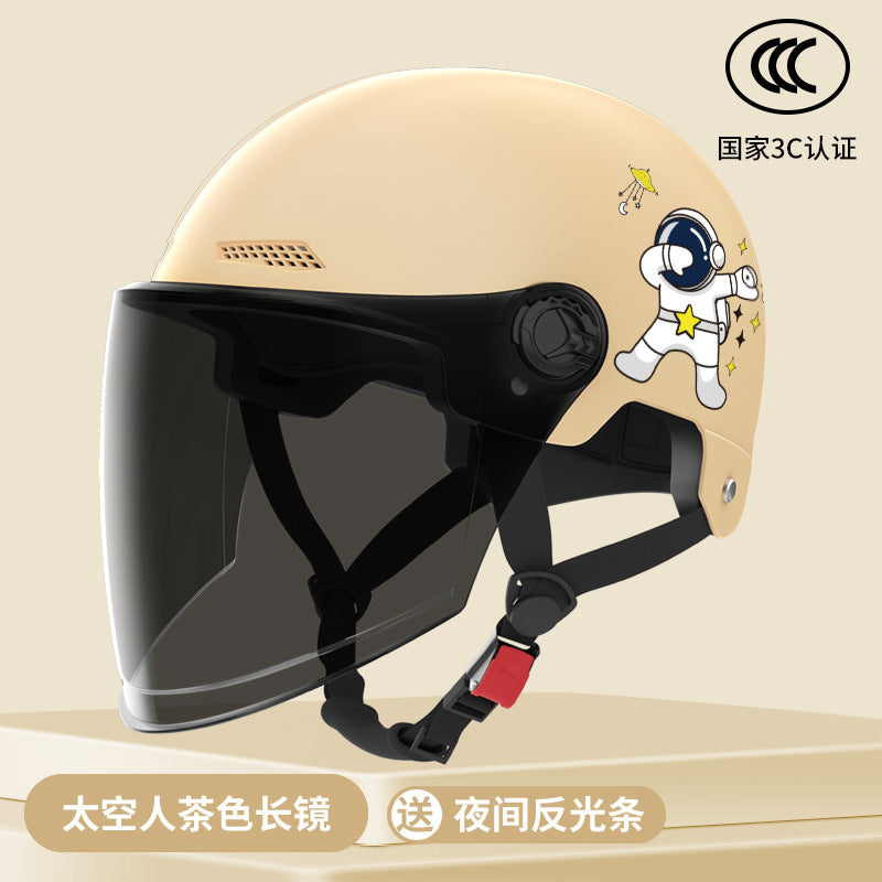 New National Standard Electric Battery Car Helmet for Men and Women Summer Sun Protection Motorcycle Half Helmet Four-Season Universal Safety Helmet New