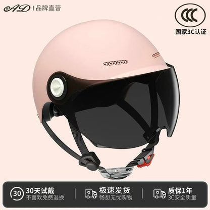 Ad3C Certified Electric Vehicle Helmet Summer Women's Popular Men's Safety Helmet Half Helmet Wholesale New National Standard Sun Protection Popular Model