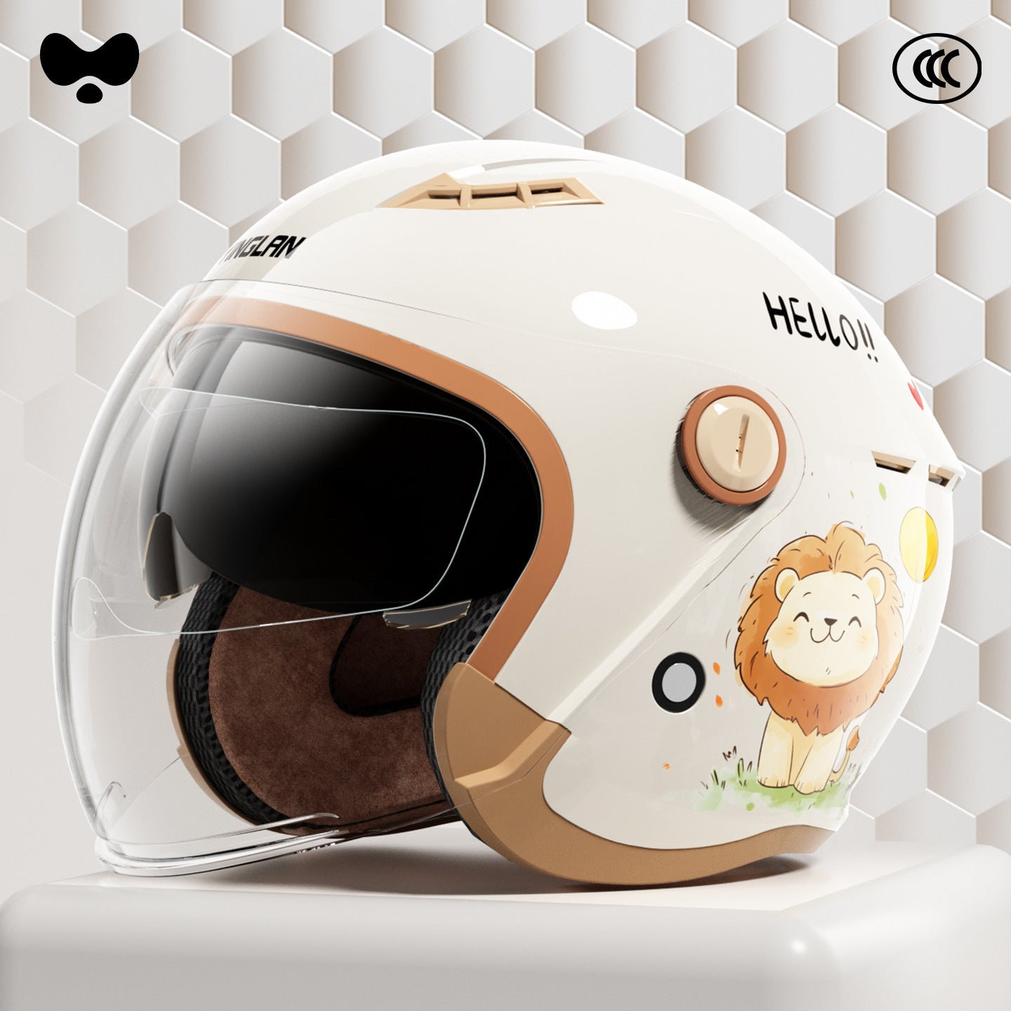 Helmet for Electric Scooter, Women'S, 3C Certified, Suitable for All Seasons, Cute, Winter Warm, Battery Motorcycle Full-Face Helmet, Men's
